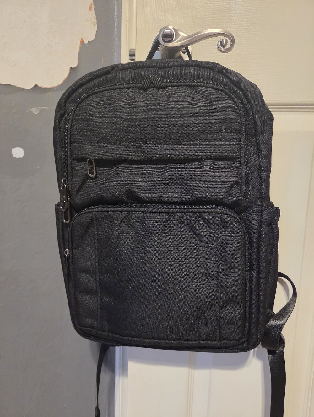 Men's Black Everyday Backpack - Durable Travel Bag